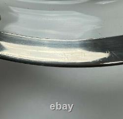 12 American Sterling Silver Overlay Glass Dessert Plates + 1 Large Serving Plate