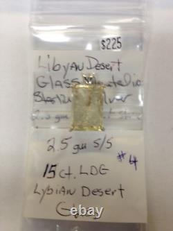15 ct. Faceted LIBYAN DESERT GLASS Sterling Silver Pendent EDG / LDG