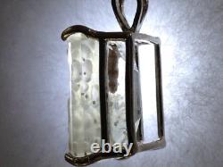 15 ct. Faceted LIBYAN DESERT GLASS Sterling Silver Pendent EDG / LDG