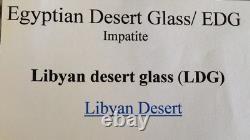 15 ct. Faceted LIBYAN DESERT GLASS Sterling Silver Pendent EDG / LDG