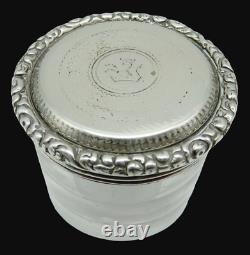 1791 Georgian TW English Sterling Silver / Glass Jar 1786-1821 LONDON