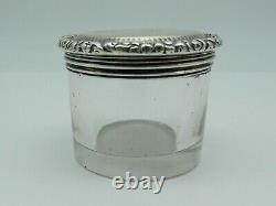 1791 Georgian TW English Sterling Silver / Glass Jar 1786-1821 LONDON