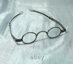 1800's Sterling Silver Retractable Antique Eye Glasses Bushnell Spectacles