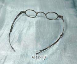 1800's Sterling Silver Retractable Antique Eye Glasses Bushnell Spectacles