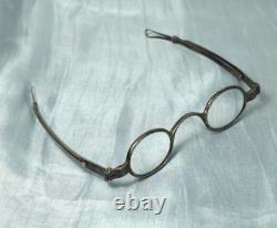 1800's Sterling Silver Retractable Antique Eye Glasses Bushnell Spectacles