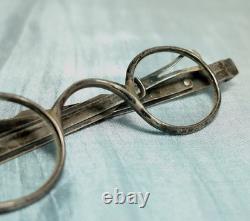 1800's Sterling Silver Retractable Antique Eye Glasses Bushnell Spectacles