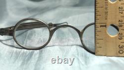 1800's Sterling Silver Retractable Antique Eye Glasses Bushnell Spectacles