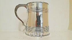 1801 London Sterling Silver Tankard Mug Chalice Cup Pint Glass 4.5