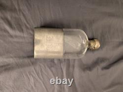 1887 William Summers London Sterling Silver Glass Hip Flask Cup Victorian