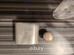 1887 William Summers London Sterling Silver Glass Hip Flask Cup Victorian