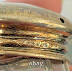 18pc Sterling Silver Vanity set withBrushes, Glass Jars, Glove Stretcher, 322g +