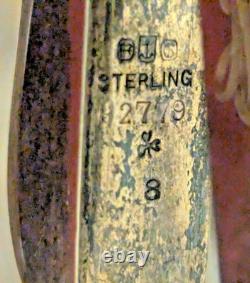 18pc Sterling Silver Vanity set withBrushes, Glass Jars, Glove Stretcher, 322g +