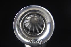 1907 J. B & Co. Birmingham Weighted Sterling Silver Vase with Glass Liner with Mono