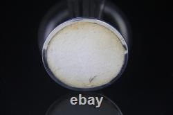 1907 J. B & Co. Birmingham Weighted Sterling Silver Vase with Glass Liner with Mono