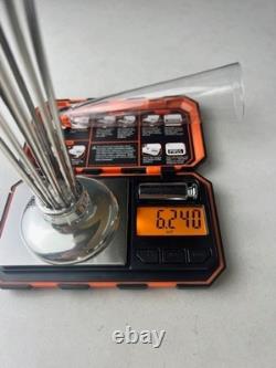 1907 J. B & Co. Birmingham Weighted Sterling Silver Vase with Glass Liner with Mono