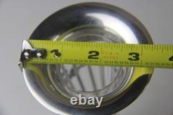 1907 J. B & Co. Birmingham Weighted Sterling Silver Vase with Glass Liner with Mono