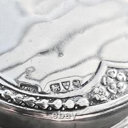 1912 Sterling Silver & Cut Glass Dressing Table Jar Set J&R Griffin Chester