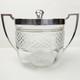 1919 James Deakin & Sons Sterling Silver 925 Cut Glass Biscuit Barrel, Sheffield