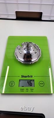 1925 Adie Brothers Sterling Silver Jam Jar with Glass Base Assayed In Birmingham