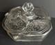 1930 Cambridge Elegant Glass Sterling Silver Inlay 3 Sections Candy Dish