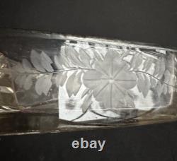 1930 Cambridge Elegant Glass Sterling Silver Inlay 3 Sections Candy Dish
