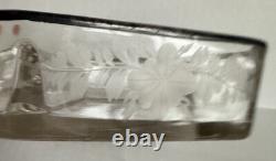 1930 Cambridge Elegant Glass Sterling Silver Inlay 3 Sections Candy Dish