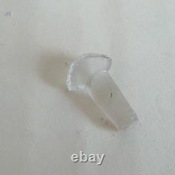 19th C. Cut Glass Lay-Down 4.5 Scent Bottle, Sterling Silver Top, c. 1890