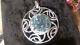 2.5 In Sterling Silver Roman Glass Pendant From Israel