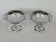 2 Beautiful Antique Sterling Silver Overlay Compote Dishes Featuringetched Glass