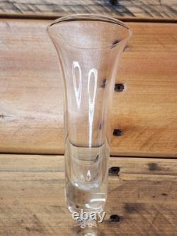 2x Watson Art Deco Glass Trumpet Vase with Sterling Silver Base Mid 20th Century