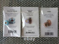 3 Fenton Hand Painted Glass & Sterling Silver Bead Charms 2 by T. J. Mendenhall