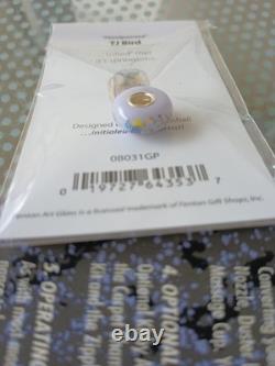 3 Fenton Hand Painted Glass & Sterling Silver Bead Charms 2 by T. J. Mendenhall