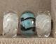 3 New Trollbeads Glass Beads, White Waters (event) Unique Blue/black Long Swirls