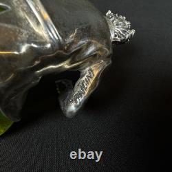 3 Vittorio Angini Murano Glass Sterling Silver Computer Table Man vntg Figurine