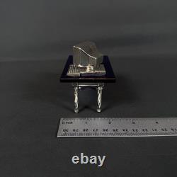 3 Vittorio Angini Murano Glass Sterling Silver Computer Table Man vntg Figurine