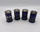 4 Vintage Sterling Silver, Cobalt Blue Glass Salt & Pepper Spice Shakers