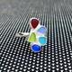 5 Genuine Caribbean Sea Glass Sterling Silver Ring Size 9