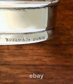 (5) Tiffany Sterling Silver & Cut Glass Coasters No Monogram