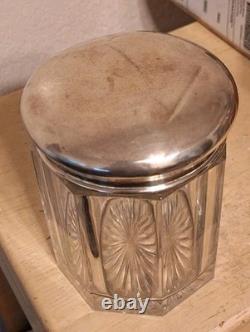 60+ Grams Sterling Silver Lid with a Glass Cannister (if you want it the Glass)