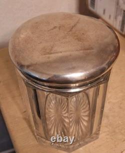 60+ Grams Sterling Silver Lid with a Glass Cannister (if you want it the Glass)