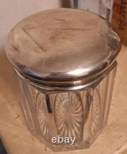 60+ Grams Sterling Silver Lid with a Glass Cannister (if you want it the Glass)