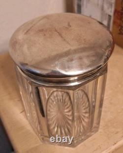 60+ Grams Sterling Silver Lid with a Glass Cannister (if you want it the Glass)