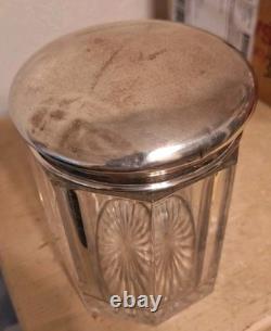 60+ Grams Sterling Silver Lid with a Glass Cannister (if you want it the Glass)