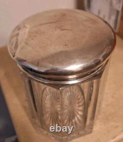 60+ Grams Sterling Silver Lid with a Glass Cannister (if you want it the Glass)