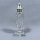 6.5 Antique English Sterling Silver Lid & Cut Glass Footed Sugar Shaker