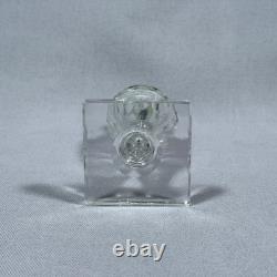 6.5 Antique English Sterling Silver Lid & Cut Glass Footed Sugar Shaker
