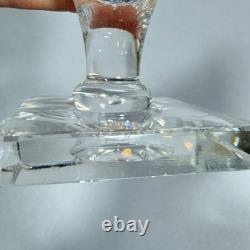 6.5 Antique English Sterling Silver Lid & Cut Glass Footed Sugar Shaker