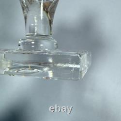6.5 Antique English Sterling Silver Lid & Cut Glass Footed Sugar Shaker