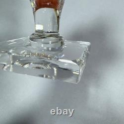 6.5 Antique English Sterling Silver Lid & Cut Glass Footed Sugar Shaker