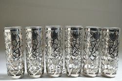 6 Vtg Mexico Hallmark MRA Sterling Silver Overlay Cocktail Ice Tea Glasses 7